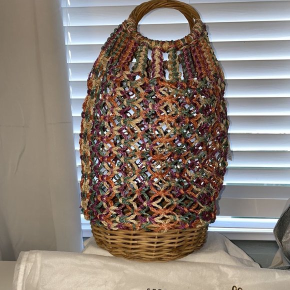 Serpui Lara Macrame Basket Bag , NWT - Picture 1 of 6